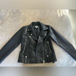 Black faux leather jacket